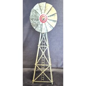Vintage Galvanized Metal Windmill 17" Salesman's Sample